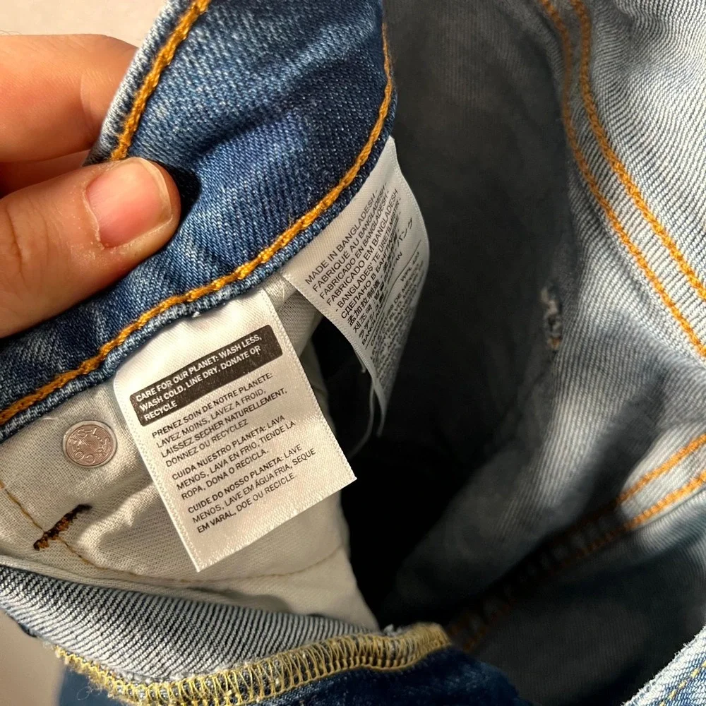 Levi's 505‎ Jeans Mens 32x30 Blue Denim Medium Wash Whiskering Regular Straight